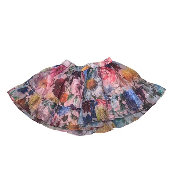 Francesca’s Floral Mini Ruffle Skirt – Shellina Flippy – Size S - Picture 2 of 8